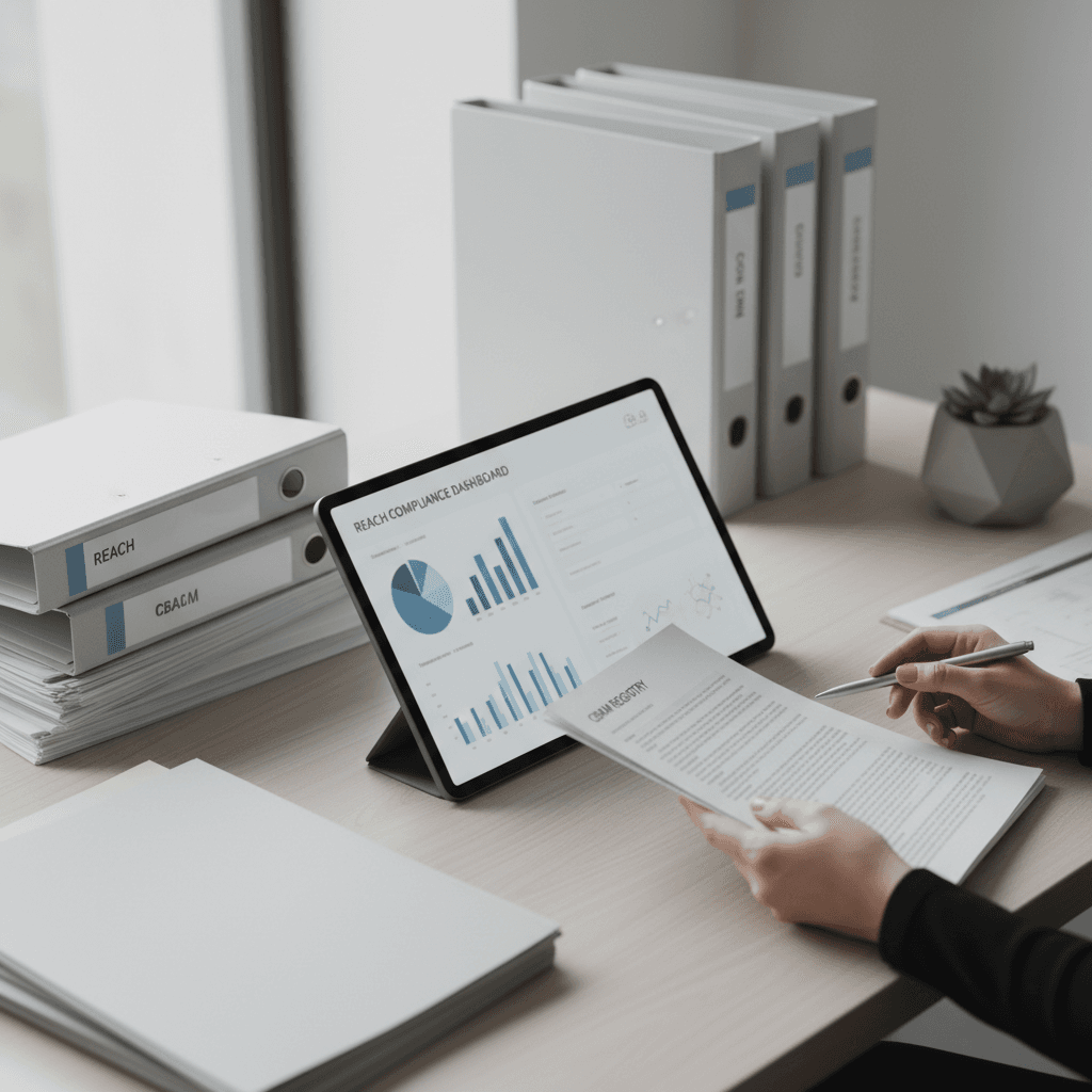 Regulatory architecture - REACH and CBAM compliance documentation review