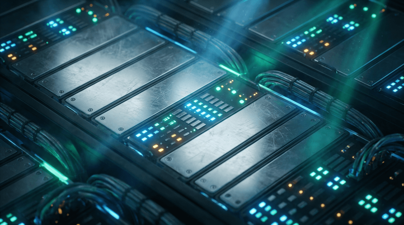 Integrated digital systems showing CBAM carbon accounting data connected with production metrics