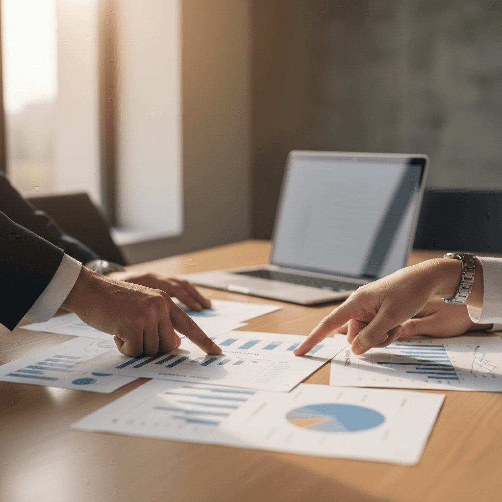 Technical consultants collaborating on CBAM compliance strategy and regulatory updates